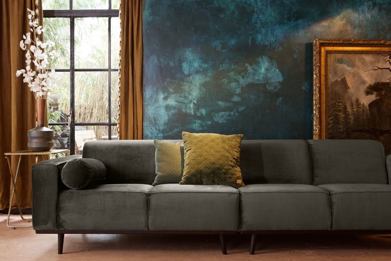 Statement 4-seters Fløyelssofa - Grønn - Møbler - Sofaer - Fløyelssofaer