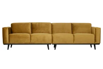 Statement 4-seters Fløyelssofa - Honninggul - Møbler - Sofaer - Fløyelssofaer