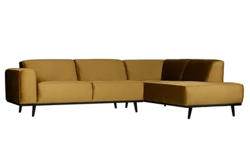 Statement Hjørnesofa Høyre - Honninggul - Møbler - Sofaer - Fløyelssofaer