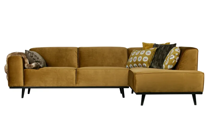 Statement Hjørnesofa Høyre, Honninggul