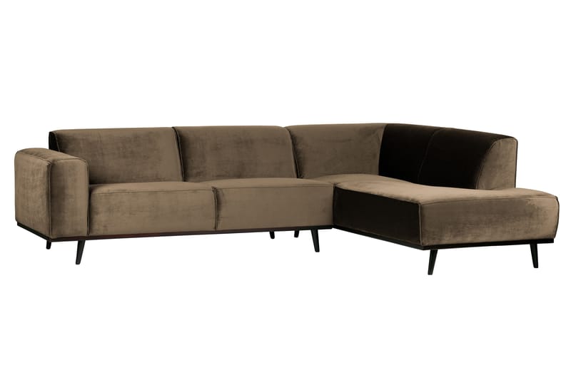 Statement Hjørnesofa Høyre - Taupe - Møbler - Sofaer - Fløyelssofaer