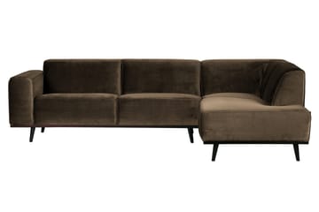 Statement Hjørnesofa Høyre - Taupe - Møbler - Sofaer - Fløyelssofaer