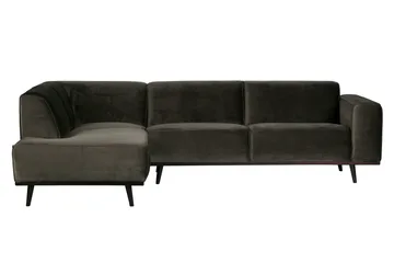 Statement Hjørnesofa Venstre - Grønn - Møbler - Sofaer - Fløyelssofaer