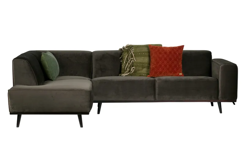 Statement Hjørnesofa Venstre - Grønn - Møbler - Sofaer - Fløyelssofaer