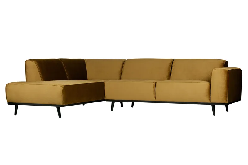 Statement Hjørnesofa Venstre - Honninggul - Møbler - Sofaer - Fløyelssofaer