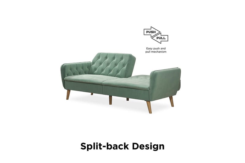 TallulaH 2-seters Sovesofa Fløyel/Lysegrønn - Novogratz - Møbler - Sofaer - Fløyelssofaer
