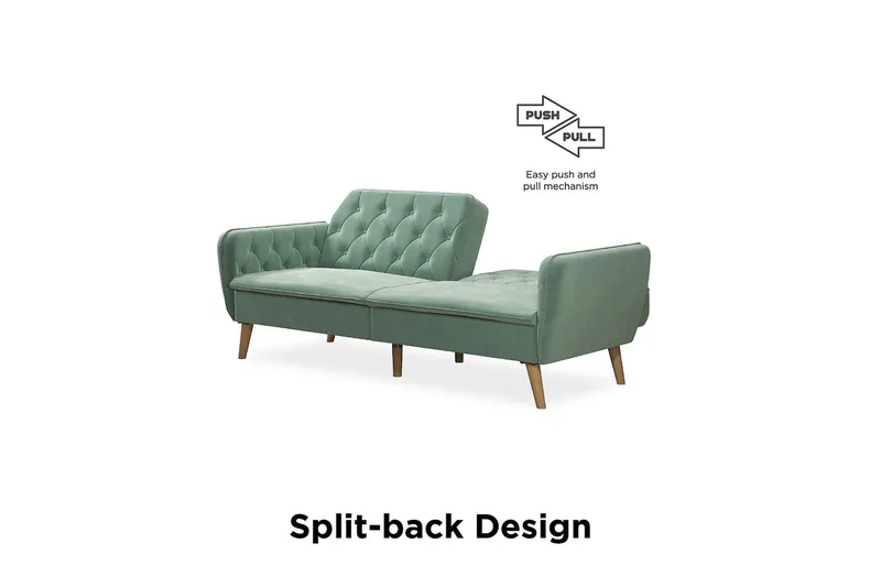 TallulaH 2-seters Sovesofa Fløyel/Lysegrønn - Novogratz - Møbler - Sofaer - Fløyelssofaer