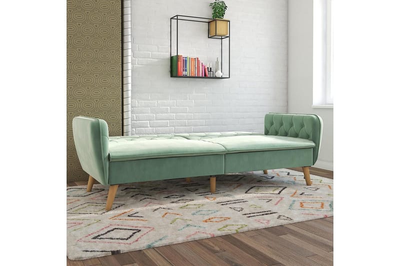 TallulaH 2-seters Sovesofa Fløyel/Lysegrønn - Novogratz - Møbler - Sofaer - Fløyelssofaer