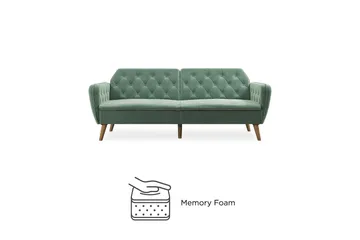 TallulaH 2-seters Sovesofa Fløyel/Lysegrønn - Novogratz - Møbler - Sofaer - Fløyelssofaer