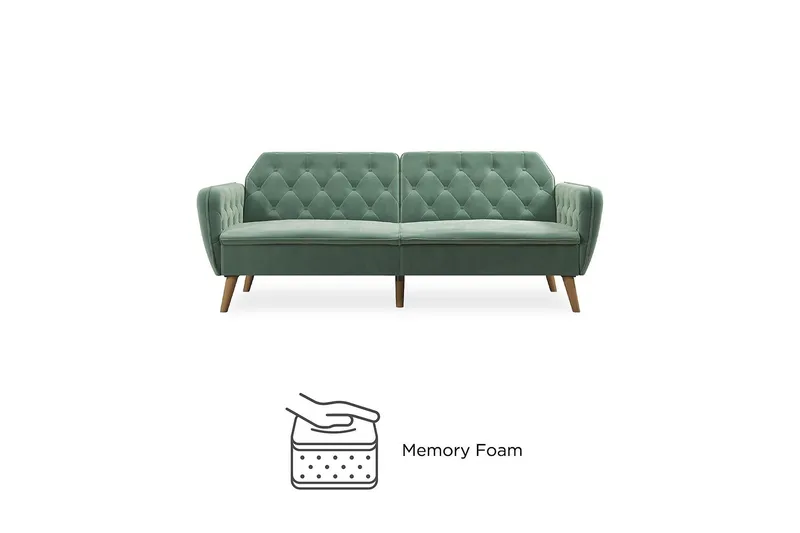 TallulaH 2-seters Sovesofa Fløyel/Lysegrønn - Novogratz - Møbler - Sofaer - Fløyelssofaer