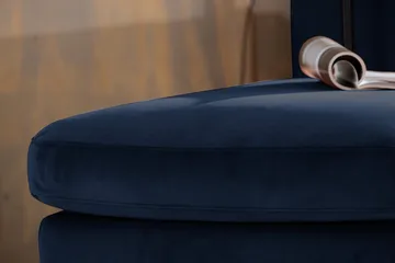 Teodin U-sofa med Divan Fløyel Høyre - Blå - Møbler - Sofaer - Fløyelssofaer