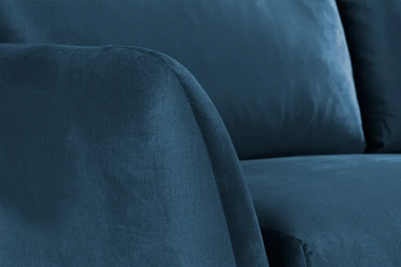 Trend 2-seters Fløyelssofa - Blå - Møbler - Sofaer - Fløyelssofaer