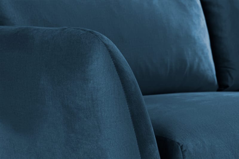 Trend 2-seters Fløyelssofa - Blå - Møbler - Sofaer - Fløyelssofaer