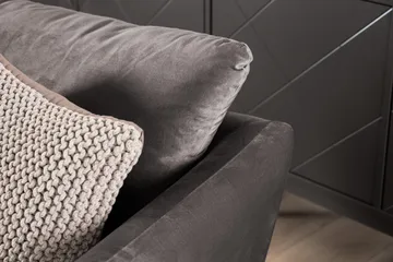 Trend 2-seters Fløyelssofa - Mørk grå - Møbler - Sofaer - Fløyelssofaer