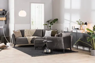 Trend 2-seters Fløyelssofa - Mørk grå - Møbler - Sofaer - Fløyelssofaer