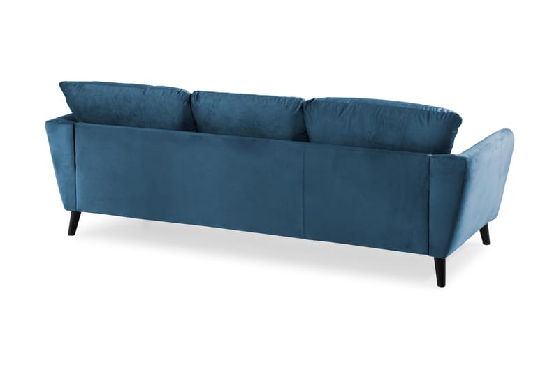 Trend 3-seters Fløyelssofa - Blå - Møbler - Sofaer - Fløyelssofaer