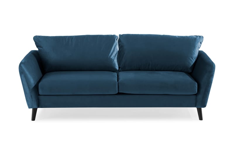 Trend 3-seters Fløyelssofa - Blå - Møbler - Sofaer - Fløyelssofaer