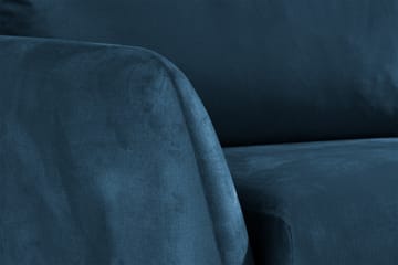 Trend 3-seters Fløyelssofa - Blå - Møbler - Sofaer - Fløyelssofaer
