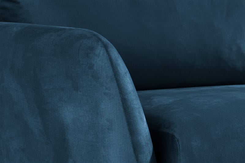 Trend 3-seters Fløyelssofa - Blå - Møbler - Sofaer - Fløyelssofaer