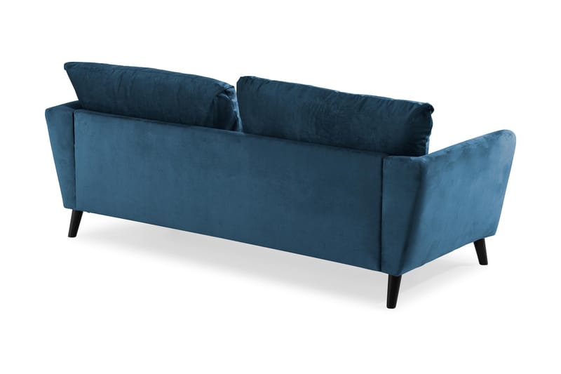 Trend 3-seters Fløyelssofa - Blå - Møbler - Sofaer - Fløyelssofaer