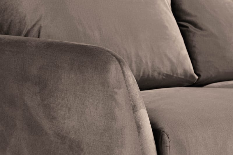 Trend 3-seters Fløyelssofa - Brun - Møbler - Sofaer - Fløyelssofaer