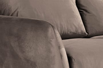 Trend 3-seters Fløyelssofa - Brun - Møbler - Sofaer - Fløyelssofaer