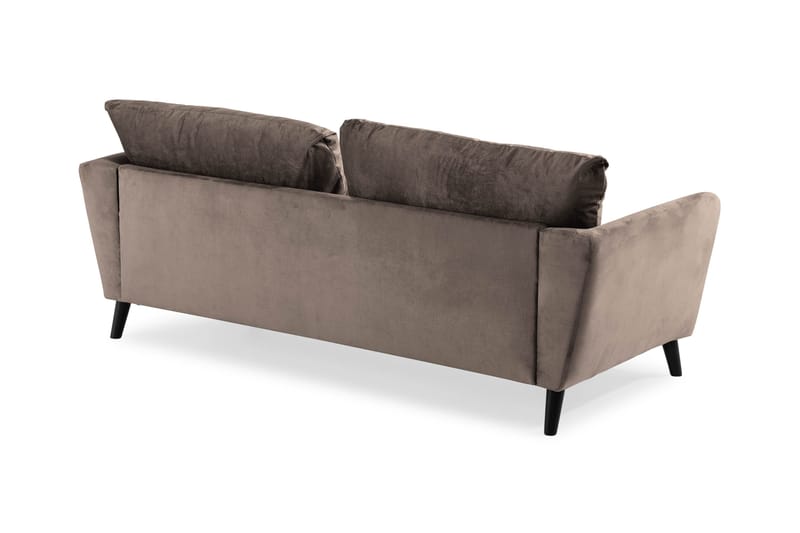 Trend 3-seters Fløyelssofa - Brun - Møbler - Sofaer - Fløyelssofaer