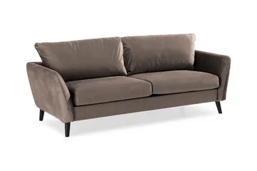 Trend 3-seters Fløyelssofa - Brun - Møbler - Sofaer - Fløyelssofaer