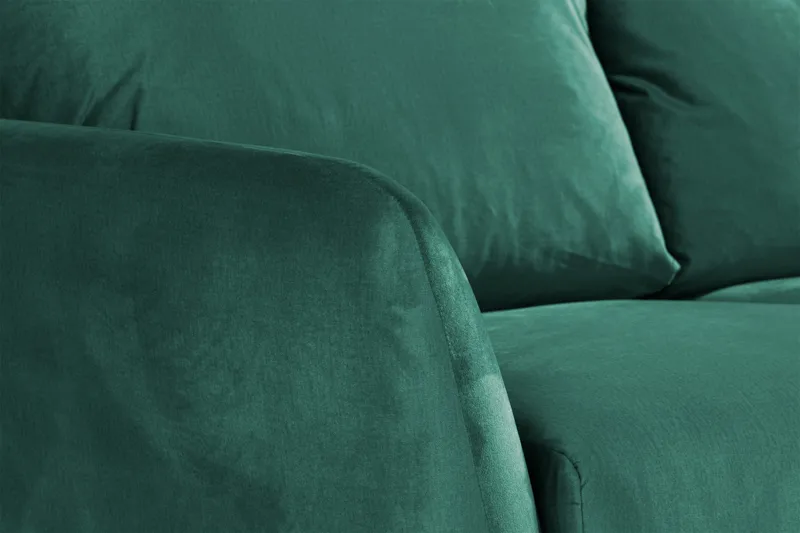 Trend 3-seters Fløyelssofa - Grønn - Møbler - Sofaer - Fløyelssofaer