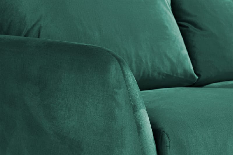 Trend 3-seters Fløyelssofa - Grønn - Møbler - Sofaer - Fløyelssofaer