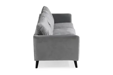 Trend 3-seters Fløyelssofa - Lys grå - Møbler - Sofaer - Fløyelssofaer
