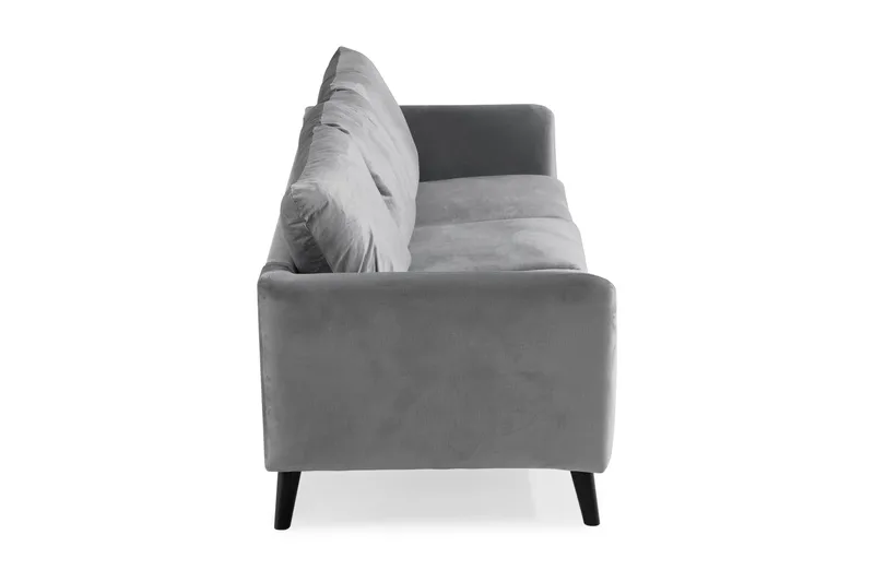 Trend 3-seters Fløyelssofa - Lys grå - Møbler - Sofaer - Fløyelssofaer