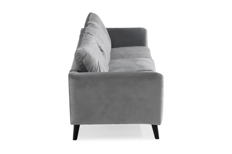 Trend 3-seters Fløyelssofa - Lys grå - Møbler - Sofaer - Fløyelssofaer