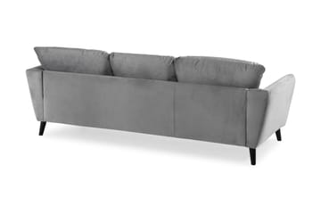 Trend 3-seters Fløyelssofa - Lys grå - Møbler - Sofaer - Fløyelssofaer