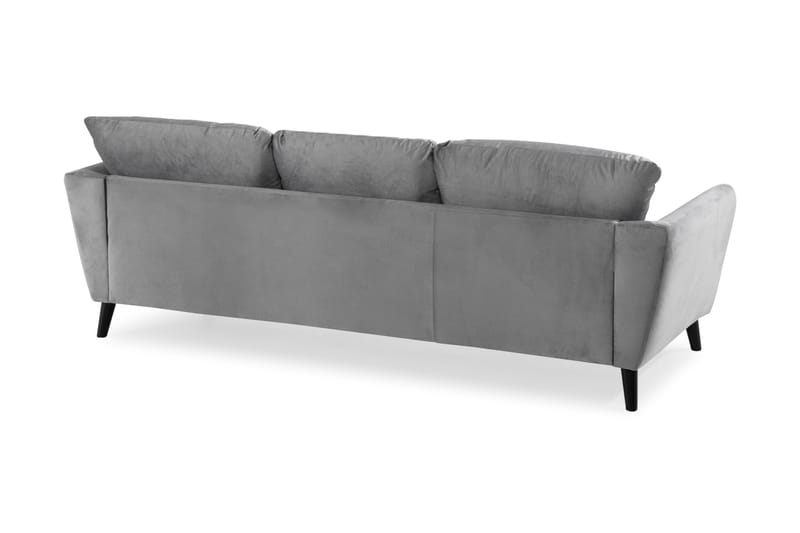 Trend 3-seters Fløyelssofa - Lys grå - Møbler - Sofaer - Fløyelssofaer