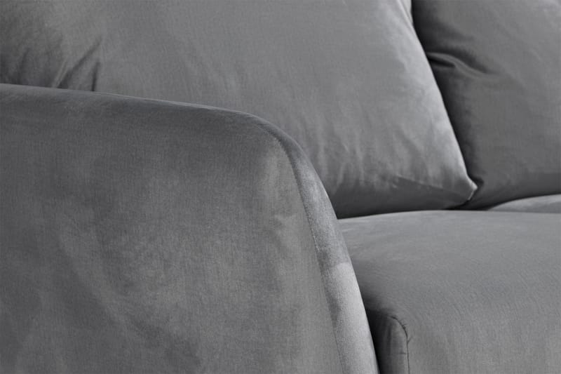 Trend 3-seters Fløyelssofa - Lys grå - Møbler - Sofaer - Fløyelssofaer