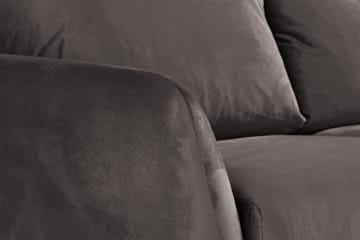 Trend 3-seters Fløyelssofa - Mørk grå - Møbler - Sofaer - Fløyelssofaer