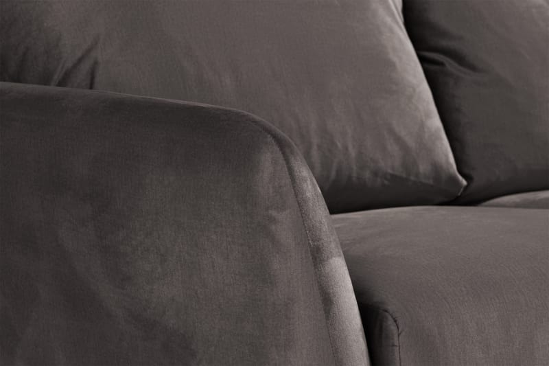 Trend 3-seters Fløyelssofa - Mørk grå - Møbler - Sofaer - Fløyelssofaer