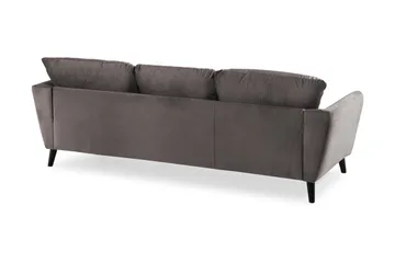 Trend 3-seters Fløyelssofa - Mørkegrå - Møbler - Sofaer - Fløyelssofaer
