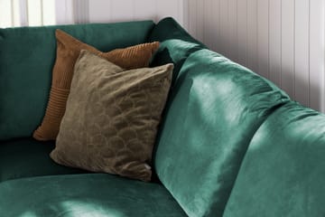 Trend 4-seters Venstrevendt U-formet Sofa med Divan og Sjeselong i Fløyel - Grønn - Møbler - Sofaer - Fløyelssofaer