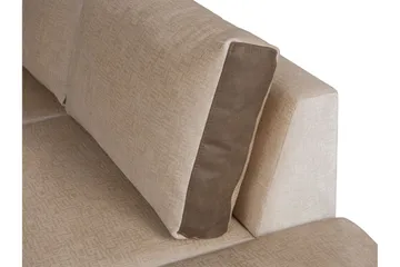 Truro Venstre L-formet Hjørnesofa med Sjeselong i Stoff - Sandbeige - Møbler - Sofaer - Fløyelssofaer