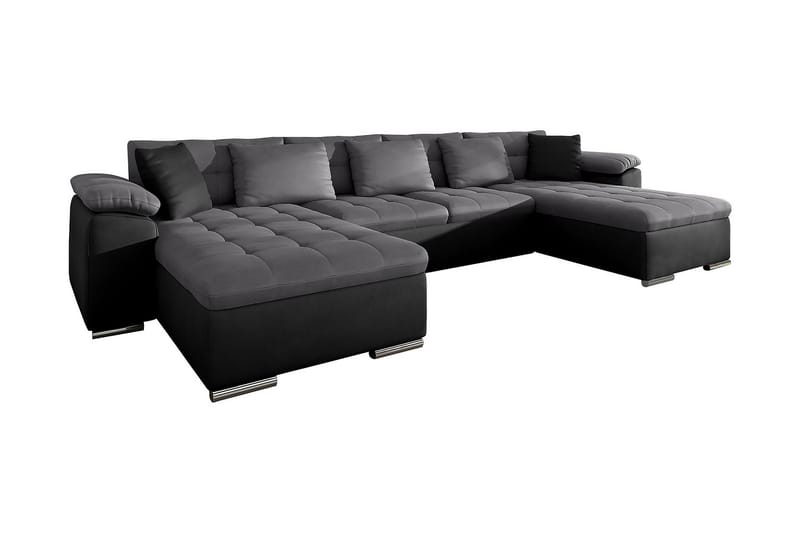 U-sovesofa Wicenza 375x155x76 cm - Sovesofa divan - U sovesofa - Fløyelssofaer