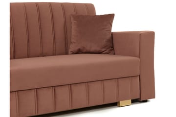 Upperud 2-seters Sovesofa - Fløyel/Svart - Møbler - Sofaer - Sovesofaer - 2 seters sovesofa
