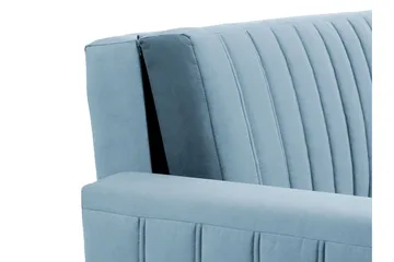 Upperud 3-seters Sovesofa - Fløyel/Svart - Møbler - Sofaer - Sovesofaer - 3 seters sovesofa