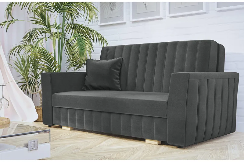 Upperud Sofa - Grå - Møbler - Sofaer - Sovesofaer - 2 seters sovesofa