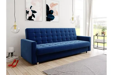 Veasna Sovesofa - Blå - Møbler - Sofaer - Fløyelssofaer