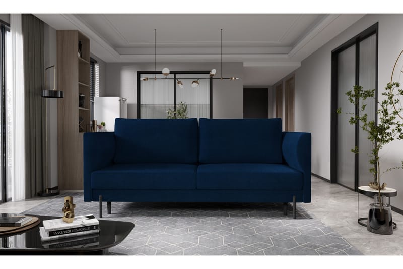 Zerlo 3-seters Sofa - Mørkeblå - Møbler - Sofaer - Fløyelssofaer