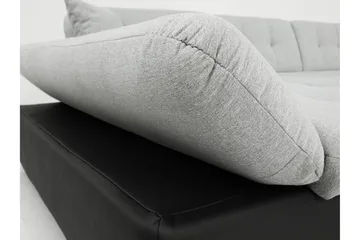 Zumar Høyre U-formet Sovesofa 128x302 cm med Oppbevaring i Stoff - Grå - Møbler - Sofaer - Sovesofaer - Sovesofa divan