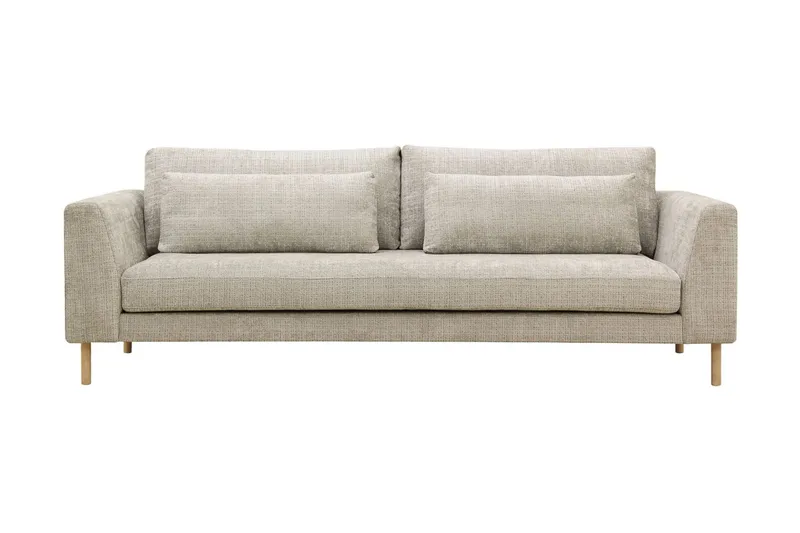 Florenz 3-seters Sofa i Chenille, Grå / Beige