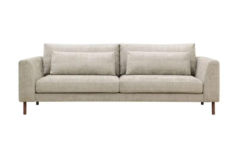Florenz 3-seters Sofa i Chenille, Grå / Beige